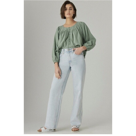 Lucky brand high rise crop wide leg trouser size 00/24 - Picture 1 of 9